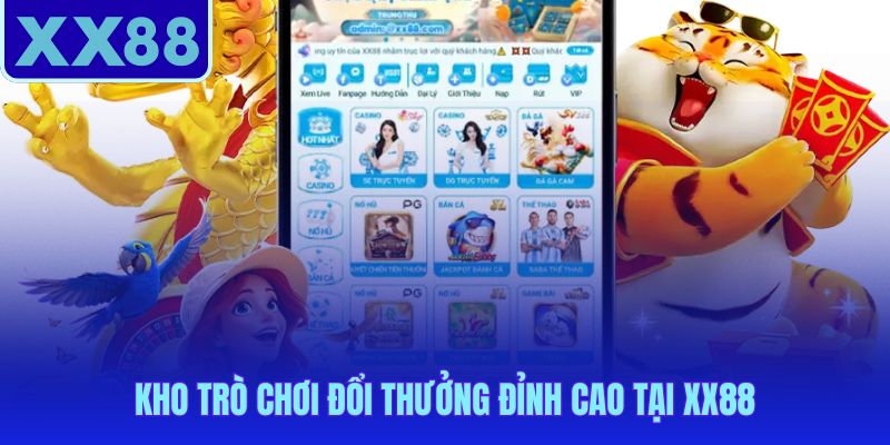Hơn 1.850 tựa game XX88 từ live casino đến slot nổ hũ RTP 96,5%