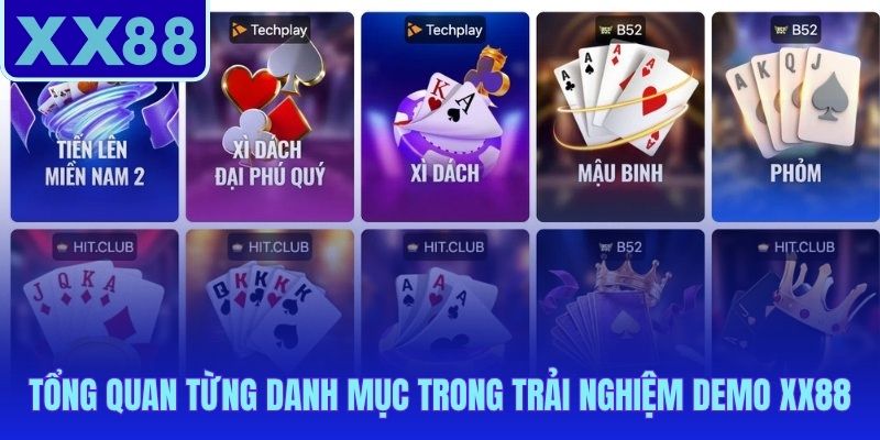 Bốn danh mục từ casino live đến thể thao ảo đều hỗ trợ chơi thử