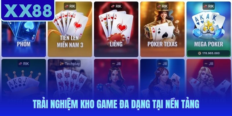 Hơn 1850 tựa game từ 6 sảnh lớn gồm casino đến đá gà